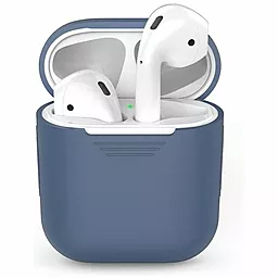 Силиконовый чехол для Apple AirPods 1/2 Case Protection Original Blue Grey 