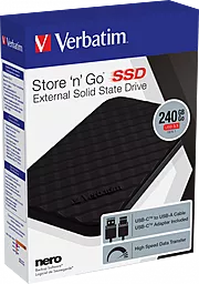 SSD Накопитель Verbatim Store 'n' Go 240 GB (53231) - миниатюра 4