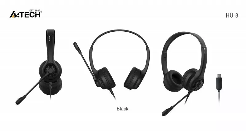 Навушники A4Tech HU-8 Black - фото 4