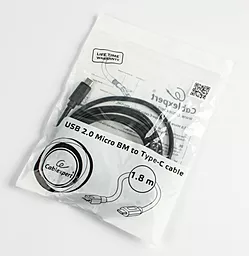 Кабель Cablexpert 12w 2.4a 1.8 m USB Type-C - micro USB cable black (CCP-USB2-mBMCM-6) - миниатюра 2 Кабель Cablexpert 12w 2.4a 1.8 m USB Type-C - micro USB cable black (CCP-USB2-mBMCM-6) - миниатюра 2