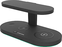 Беспроводная док-станция с быстрой QI зарядкой Canyon 3-in-1 15w wireless charger black (CNS-WCS501B) - фото Беспроводная док-станция с быстрой QI зарядкой Canyon 3-in-1 15w wireless charger black (CNS-WCS501B)