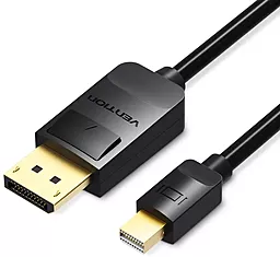 Видеокабель MiniDisplayPort - DisplayPort v1.2 4k 60hz 3m black (HAABI) Vention - фото Видеокабель MiniDisplayPort - DisplayPort v1.2 4k 60hz 3m black (HAABI) Vention