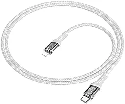 Кабель USB PD Hoco U111 Transparent Discovery Edition 20W 1.2M USB Type-C - Lightning Cable Grey - миниатюра 3