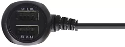 Автомобильное зарядное устройство EasyLife 17W 3.4A + 3.5m L MiniUSB cable Black - миниатюра 3