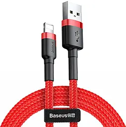 Кабель Baseus Cafule USB-A - Lightning 12w 2.4a 1м cable Red (CALKLF-B09) - фото Кабель Baseus Cafule USB-A - Lightning 12w 2.4a 1м cable Red (CALKLF-B09)