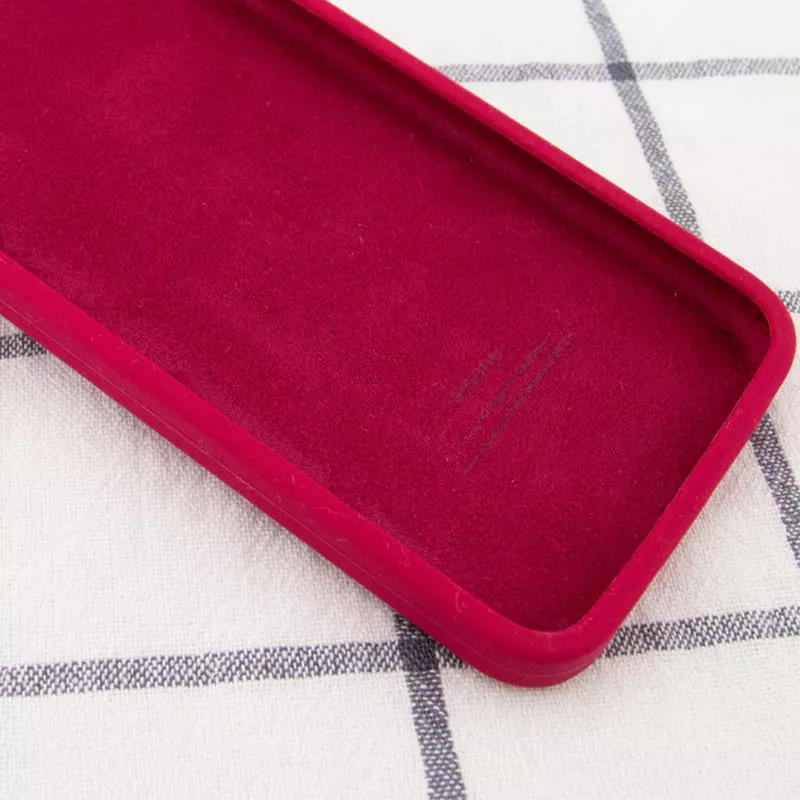 Чехол Silicone Case Full Camera Square для Apple iPhone 7 Plus, iPhone 8 Plus Rose Red - фото 2