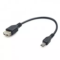 OTG-переходник Cablexpert micro USB - USB 2.0 F 0.15м черный(A-OTG-AFBM-03)