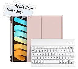 Чехол-книжка BeCover с беспроводной клавиатурой для Apple iPad Mini 6 2021 Pink (712990) - фото Чехол-книжка BeCover с беспроводной клавиатурой для Apple iPad Mini 6 2021 Pink (712990)