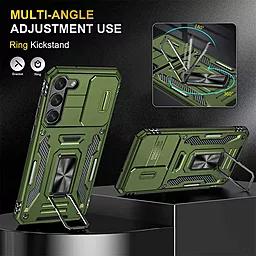 Ударостойкий чехол Camshield Army Ring для Samsung Galaxy S21 Army Green - миниатюра 4