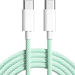 Кабель EasyLife USB Type-C - Type-C 60w 3a 1м PD cable Green - фото Кабель EasyLife USB Type-C - Type-C 60w 3a 1м PD cable Green