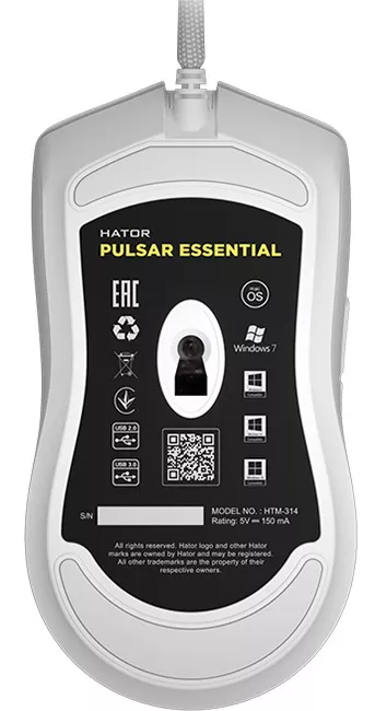 Компьютерная мышка HATOR Pulsar Essential (HTM-314) White - фото 6