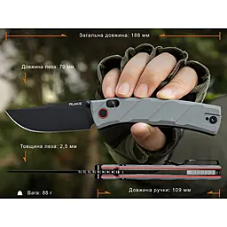 Ніж Ruike P856-K Grey - мініатюра 9 Ніж Ruike P856-K Grey - мініатюра 9