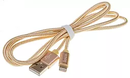 Кабель Hoco X2 Rapid Braided Charging USB-A - Lightning 12w 2.4a 2м cable Gold - мініатюра 2 Кабель Hoco X2 Rapid Braided Charging USB-A - Lightning 12w 2.4a 2м cable Gold - мініатюра 2