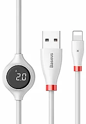Кабель Baseus Big Eye Digital Display USB-A - Lightning 10w 1.2м cable White (CALEYE-02) - фото Кабель Baseus Big Eye Digital Display USB-A - Lightning 10w 1.2м cable White (CALEYE-02)