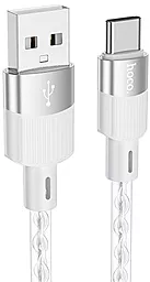 Кабель Hoco Crystal Junction USB-A - Type-C 15w 3a 1м cable Gray