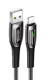 Кабель Usams US-SJ469 USB-A - Lightning 12w 2.4a 1.2м cable Black - фото Кабель Usams US-SJ469 USB-A - Lightning 12w 2.4a 1.2м cable Black