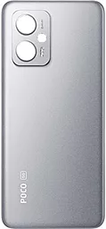 Задняя крышка корпуса Xiaomi Poco X4 GT со стеклом камеры Silver - фото Задняя крышка корпуса Xiaomi Poco X4 GT со стеклом камеры Silver