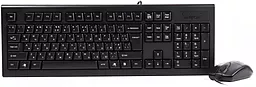 Комплект (клавіатура+мишка) A4Tech USB (KRS-8520D) Black