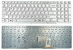 Клавіатура для ноутбуку Sony SVE15 SVE17 в рамці White