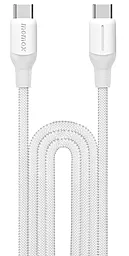 Кабель Momax 1-Link Flow USB Type-C - Type-C 100w 5a 2м PD cable White (DC25W) - фото Кабель Momax 1-Link Flow USB Type-C - Type-C 100w 5a 2м PD cable White (DC25W)