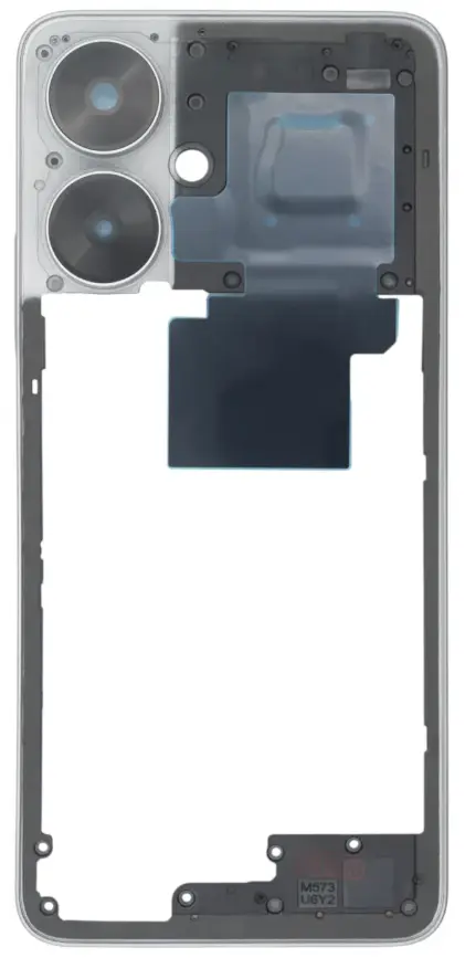 Рамка корпуса Xiaomi Redmi 13C 5G со стеклом камеры, Original White - фото 1