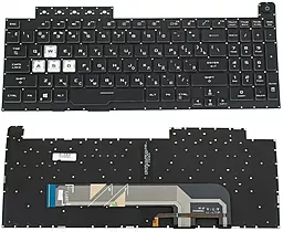 Клавіатура для ноутбуку Asus TUF Gaming A15 FA506, F15 FX506 series без рамки з підсвіткою клавіш RGB, Black