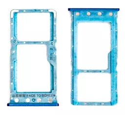 Слот (лоток) SIM-карти Xiaomi Redmi 6 / Redmi 6A та картки пам'яті Single SIM Blue - мініатюра 2