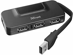 USB хаб (концентратор) Trust Oila 4 Port USB 2.0 Black (20577)