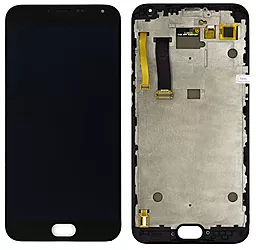 Дисплей Meizu MX5, MX5e (M575) с тачскрином и рамкой, (OLED), Black