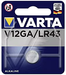 Батарейки Varta 1142 (301) (386) (LR43) 1шт 1.55 V
