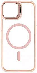 Чехол 1TOUCH Bracket Clear Camera Lens with MagSafe для Apple iPhone 14 Pink - фото Чехол 1TOUCH Bracket Clear Camera Lens with MagSafe для Apple iPhone 14 Pink