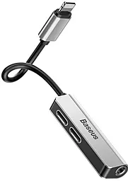 Аудио-переходник Baseus L52 3in1 Lightning Sound+Charge Adapter Silver (CALL52-S1)