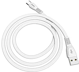 Кабель Hoco X40 Flat Noah TPE USB-A - Type-C 15w 3a 1м cable White - мініатюра 3