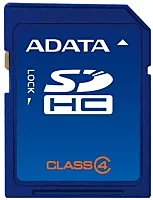 Карта памяти ADATA SDHC 16GB Class 4 (ASDH16GCL4-R)