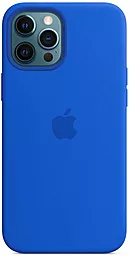 Чехол Apple Silicone case full с Magsafe для iPhone 12, iPhone 12 Pro Capri Blue