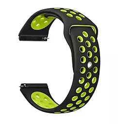 Змінний ремінець для розумного годинника Nike Style для Xiaomi iMi KW66/Mi Watch Color/Haylou LS01/LS02/Haylou Smart Watch Solar LS05 (705805) Black Yellow