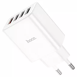 Сетевое зарядное устройство Hoco C102A 28.5w QC3.0 4xUSB-A ports charger white
