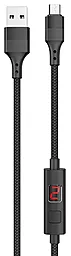 Кабель Hoco S13 Central Control USB-A - micro USB 12w 2.4a 1м cable Black - фото Кабель Hoco S13 Central Control USB-A - micro USB 12w 2.4a 1м cable Black