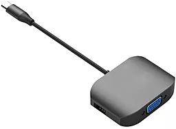 Видео переходник (адаптер) Upex Upex USB Type-C — VGA/USB 3.0/USB 2.0 Space Gray (UP10168) - миниатюра 2