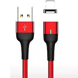 Кабель Usams U28 Magnetic USB-A - Lightning 12w 2.4a 1м cable Red (US-SJ326) - фото Кабель Usams U28 Magnetic USB-A - Lightning 12w 2.4a 1м cable Red (US-SJ326)