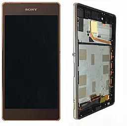 Дисплей Sony Xperia Z3 Plus, Xperia Z3 Plus Dual, Xperia Z4 (E6533, E6553, SO-03G, 402SO) с тачскрином и рамкой, оригинал, Brown - фото Дисплей Sony Xperia Z3 Plus, Xperia Z3 Plus Dual, Xperia Z4 (E6533, E6553, SO-03G, 402SO) с тачскрином и рамкой, оригинал, Brown
