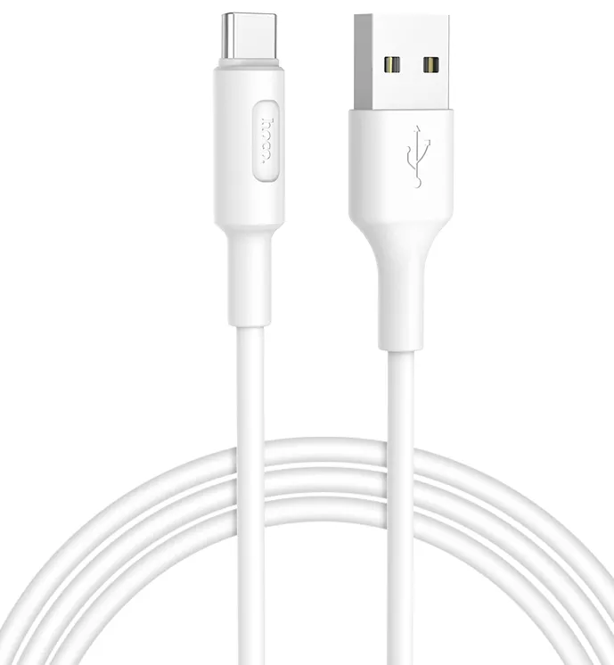 Кабель Hoco X25 Soarer Charging USB-A - Type-C 10w 1м cable White - фото 3