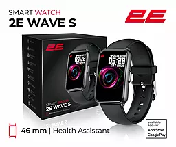Смарт-годинник 2E Wave S 46mm Black (2E-CWW10BK) - фото Смарт-годинник 2E Wave S 46mm Black (2E-CWW10BK)