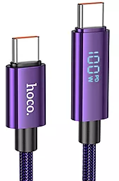 Кабель Hoco U125 Benefit USB Type-C - Type-C 100w 5a 1.2м PD cable Purple