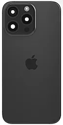 Задняя крышка корпуса Apple iPhone 15 Pro с корпусной рамкой и беспроводной зарядкой, Original Black Titanium
