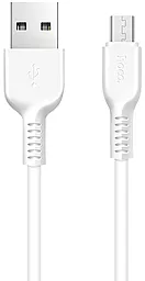 USB Кабель Hoco X20 Flash 3M micro USB Cable White