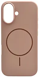 Чехол Silicone Case Full Fine Ring MagSafe для Apple iPhone 16 Pink Sand - фото Чехол Silicone Case Full Fine Ring MagSafe для Apple iPhone 16 Pink Sand