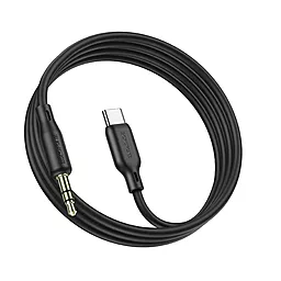 Аудио кабель Borofone BL18 Aux mini Jack 3.5 mm - USB Type-C M/M Cable 1 м black - миниатюра 3