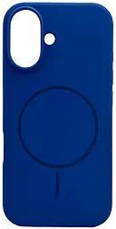 Чехол Silicone Case Full Fine Ring MagSafe для Apple iPhone 16  Porcelain Blue