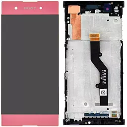 Дисплей Sony Xperia XA1 Plus (G3412, G3416, G3421, G3423, G3426) з тачскріном і рамкою, Pink